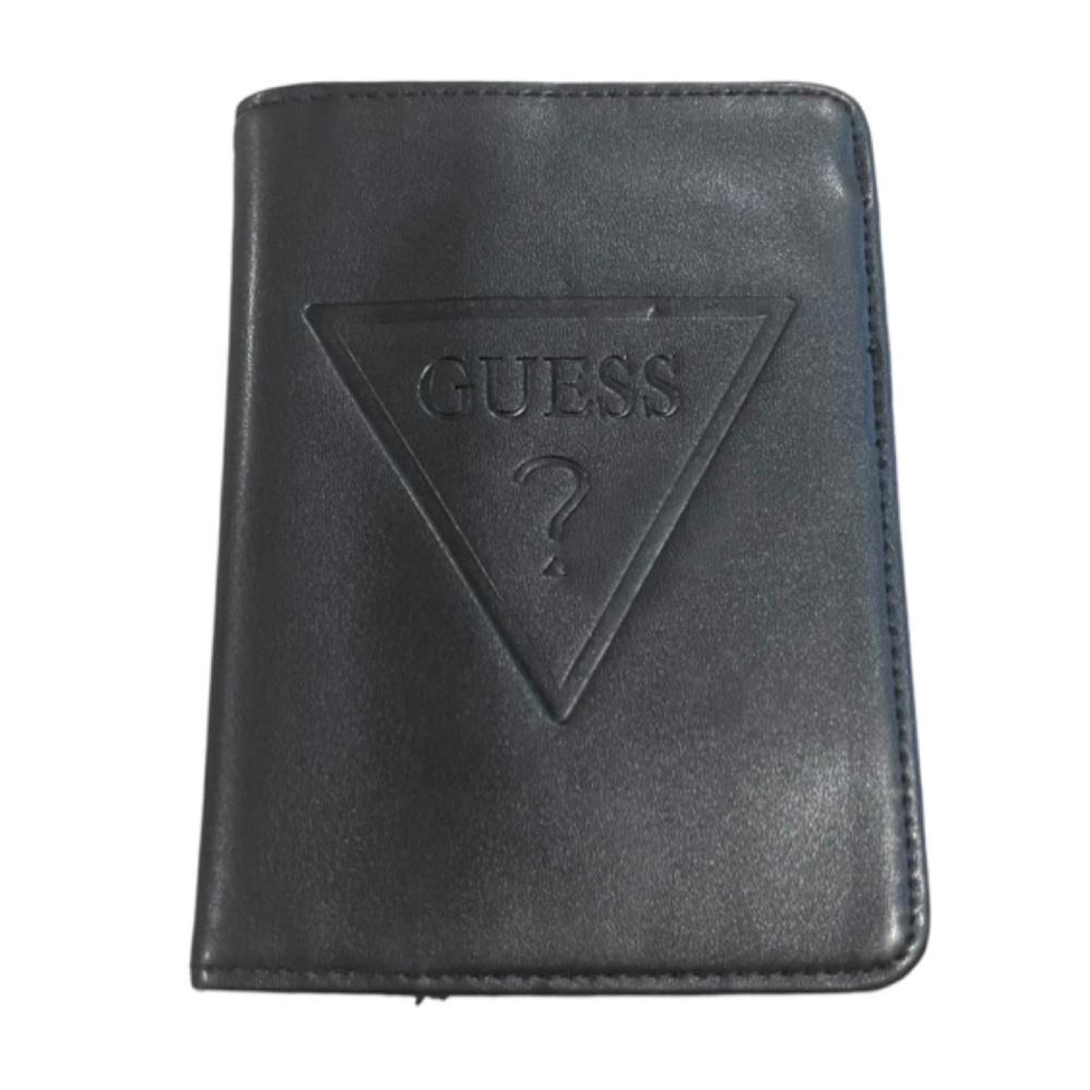 ✨Vintage GUESS Logo Black PU Leather Bifold Wallet